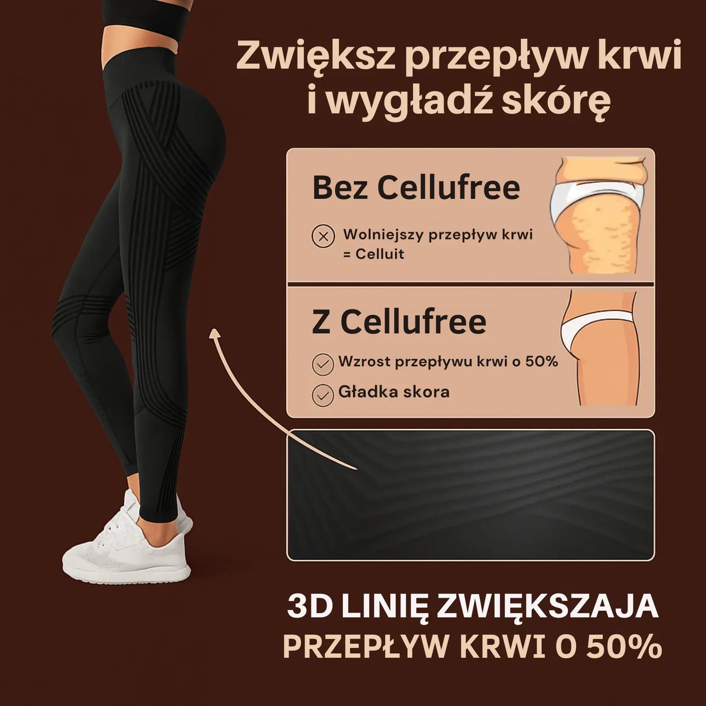 CelluFree  – legginsy antycellulitowe wysmuklające sylwetkę